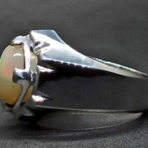 4 Carat Fire Opal Mens Ring