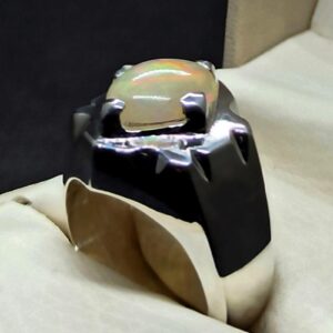 4 Carat Fire Opal Mens Ring