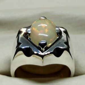 4 Carat Fire Opal Mens Ring