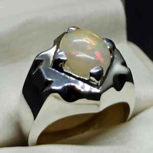 4 Carat Fire Opal Mens Ring