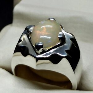 4 Carat Fire Opal Mens Ring