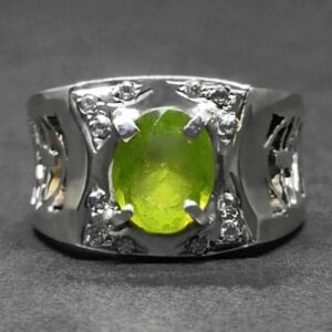 3 Carat Egyptian Peridot Mens Ring