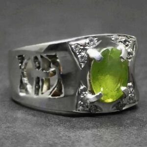 3 Carat Egyptian Peridot Mens Ring
