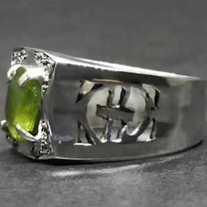 3 Carat Egyptian Peridot Mens Ring