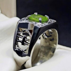 3 Carat Egyptian Peridot Mens Ring