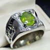 3 Carat Egyptian Peridot Mens Ring