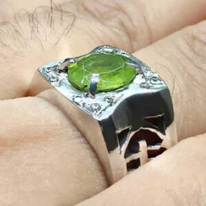 3 Carat Egyptian Peridot Mens Ring