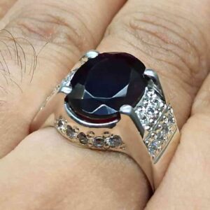 6 Carat Oval Cut Garnet Women’s Channel Set Ring