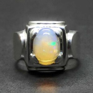 3 Carat Fire Opal Mens Ring
