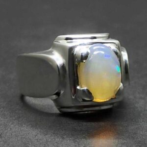 3 Carat Fire Opal Mens Ring