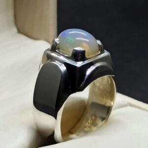 3 Carat Fire Opal Mens Ring