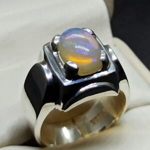 3 Carat Fire Opal Mens Ring