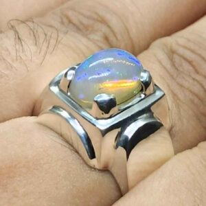 3 Carat Fire Opal Mens Ring
