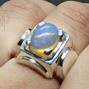 3 Carat Fire Opal Mens Ring