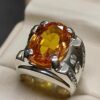 18 Carat Yellow Citrine Men’s Ring