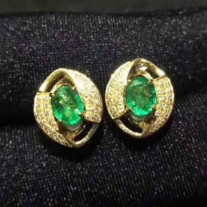 Natural Zambian Emerald Earrings