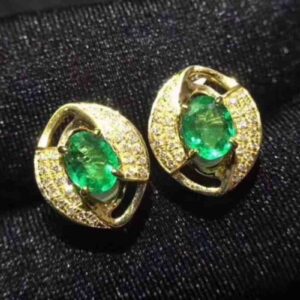Natural Zambian Emerald Earrings