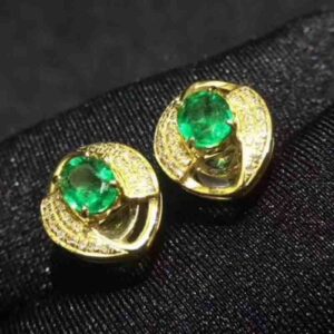 Natural Zambian Emerald Earrings