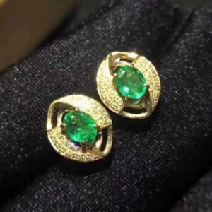 Natural Zambian Emerald Earrings
