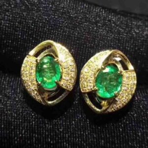Natural Zambian Emerald Earrings