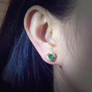 Natural Zambian Emerald Earrings