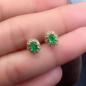Natural Zambian Emerald Earrings