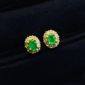 Natural Zambian Emerald Earrings