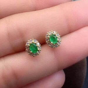 Natural Zambian Emerald Earrings
