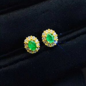 Natural Zambian Emerald Earrings