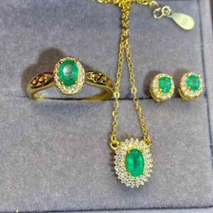Zambian Emerald Handmade Jewelry Set