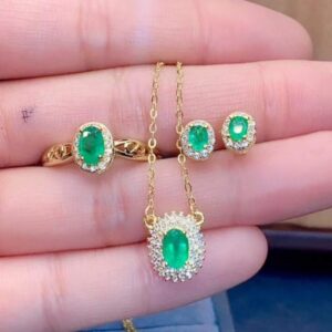 Zambian Emerald Handmade Jewelry Set