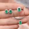 4 Carat Zambian Emerald Handmade Jewelry Set