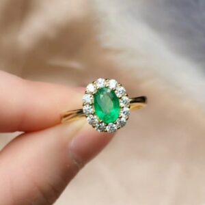 Zambian Emerald Floral Jewelry Set