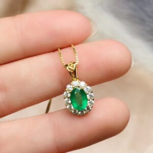 Zambian Emerald Floral Jewelry Set