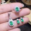 Zambian Emerald Wedding Jewelry Set