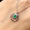 1 Carat Zambian Emerald Pendant