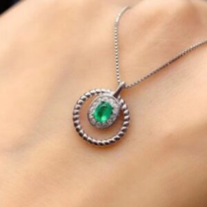 1 Carat Zambian Emerald Pendant