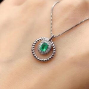 1 Carat Zambian Emerald Pendant