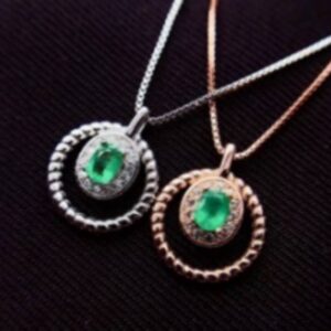 1 Carat Zambian Emerald Pendant