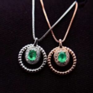 1 Carat Zambian Emerald Pendant