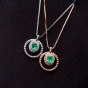 1 Carat Zambian Emerald Pendant