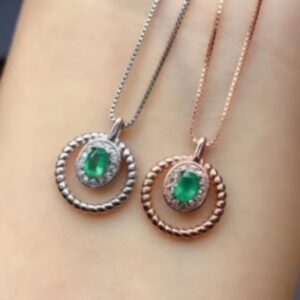 1 Carat Zambian Emerald Pendant