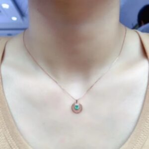 1 Carat Zambian Emerald Pendant