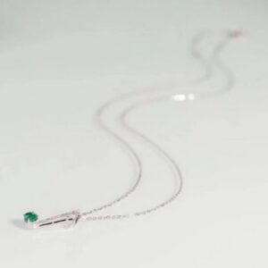 1 Carat Zambian Emerald L Shape Pendant