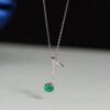 1 Carat Zambian Emerald L Shape Pendant