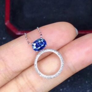 1.5 Carat Ceylon Blue Sapphire Pendant