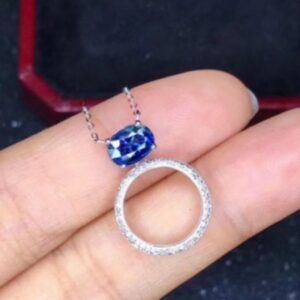 1.5 Carat Ceylon Blue Sapphire Pendant