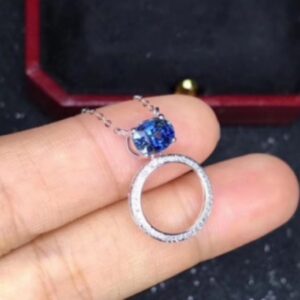 1.5 Carat Ceylon Blue Sapphire Pendant