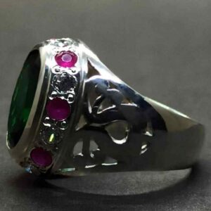 Green Lab Zircon Sterling Silver 925 Ring