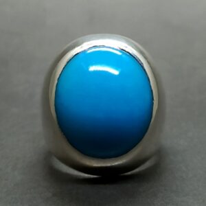 Big Neshapuri Feroza Sterling Silver 925 Ring